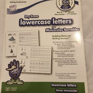 Dry Erase lowercase letter workbook